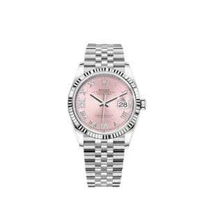 Rolex Datejust 126234 White Gold Stainless Steel Pink Dial Jubilee